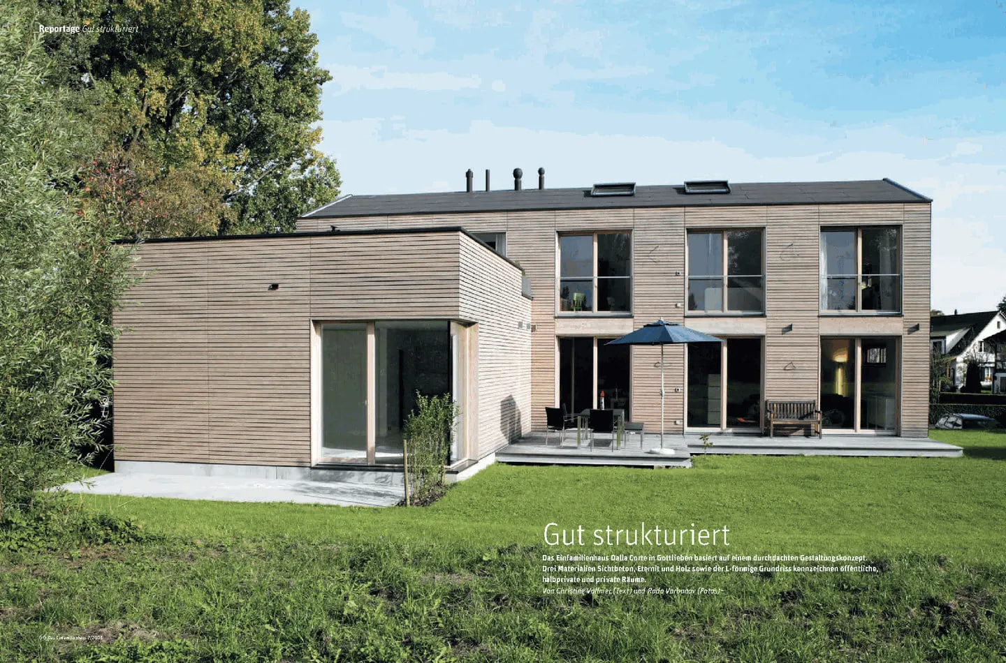 Pressebericht «Gut strukturiert» in Das Einfamilienhaus 2/2008